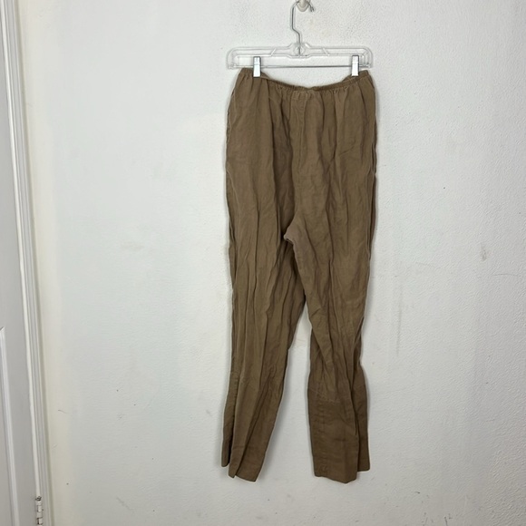FLAX tan linen pants size L - Picture 4 of 4